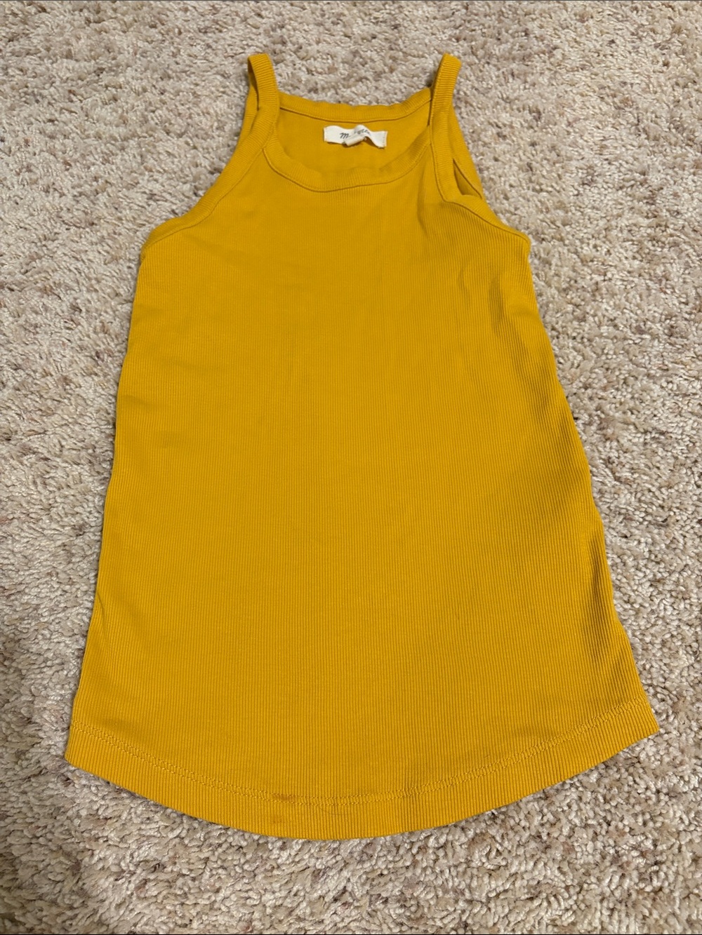 Madewell Mustard Ribbed Tank